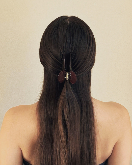 LIZ HAIRCLIP | 4inch | Dark Cherry